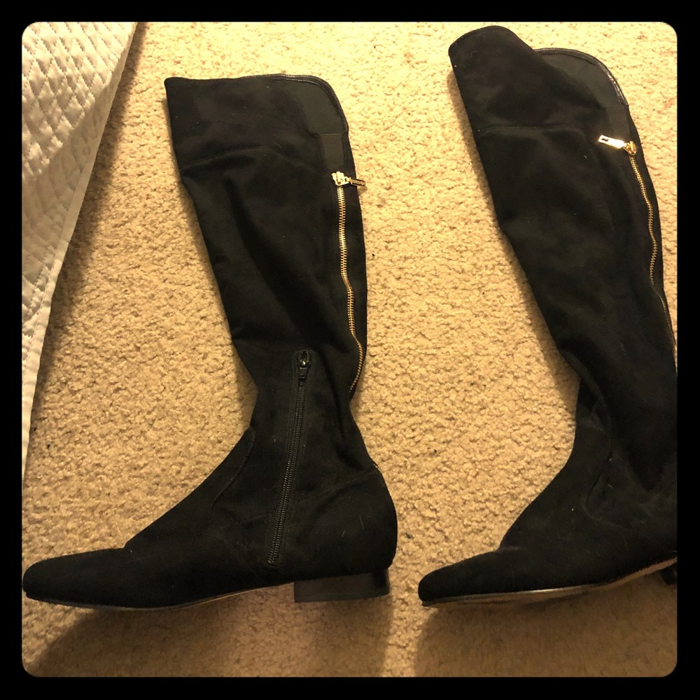 Black Knee High Boots